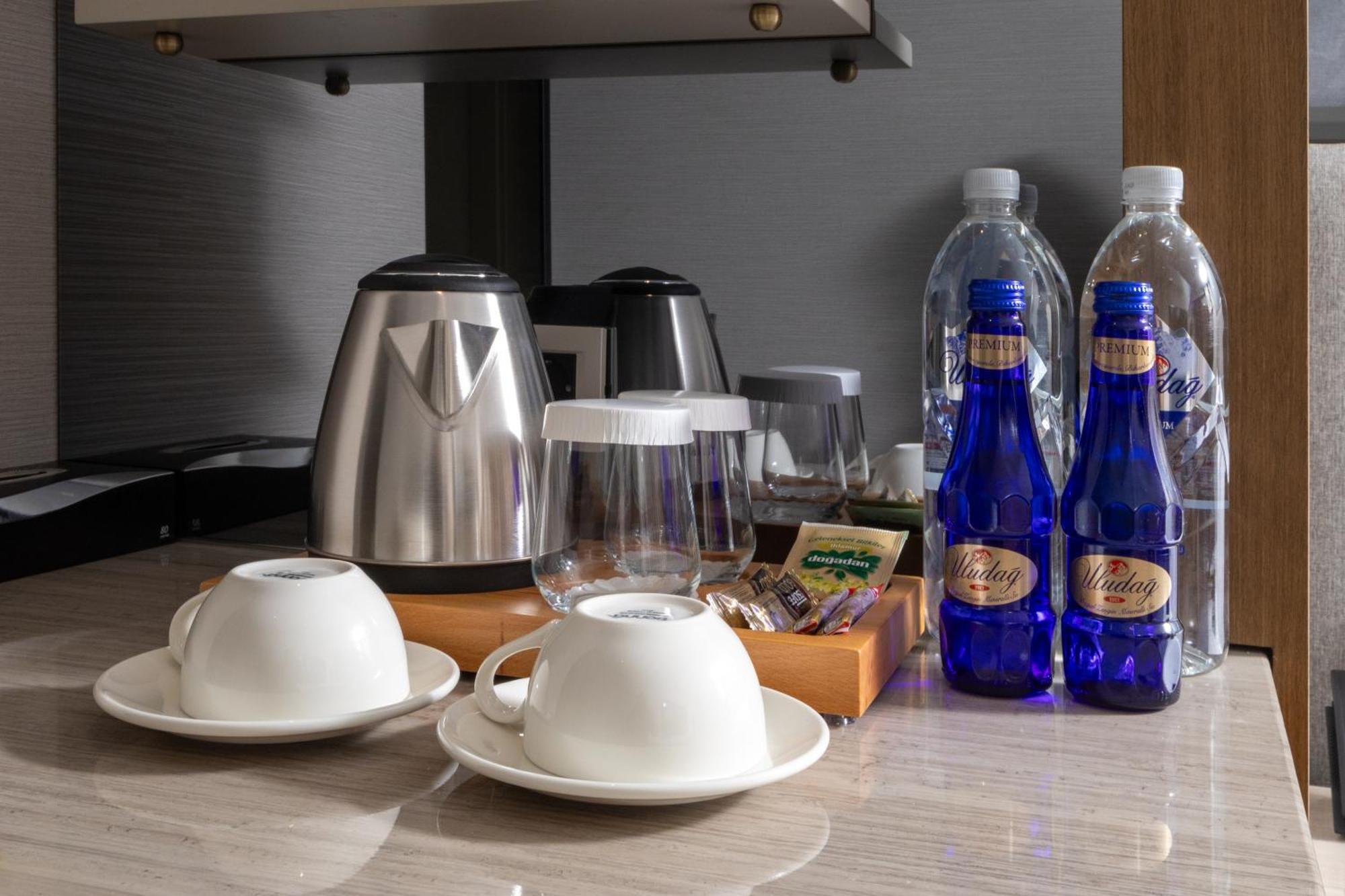 Bentley Hotel Old City-Special Class Istanbul Exterior photo Bottled water in a hotel room